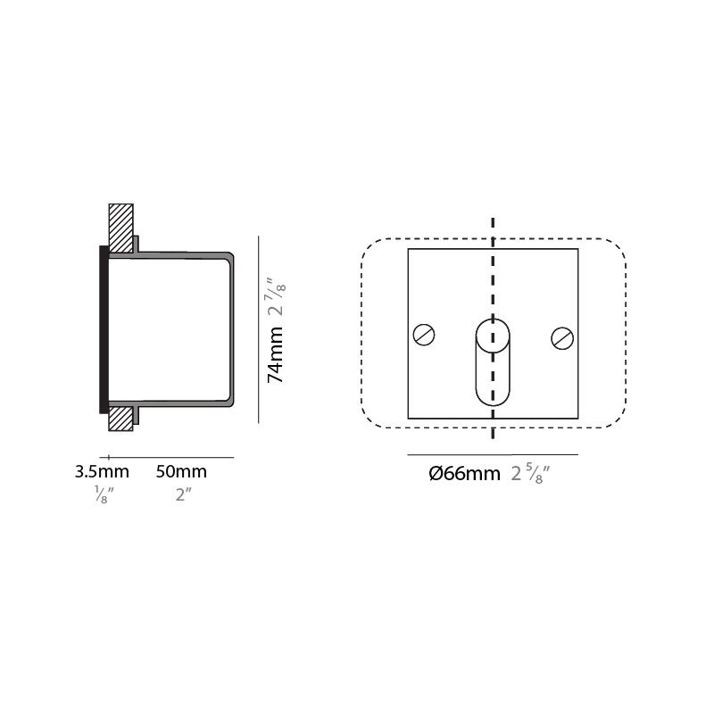 Small Blade by Side – 2 5/8″ x 2 15/16″ Recessed, Step Light offers high performance and quality material | Zaneen Exterior