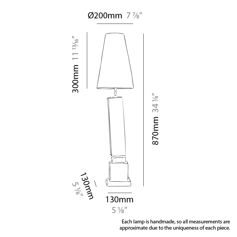 Solagna+Crespano by Jenna Basso Pietrobon – 7 7/8″5 1/8″ x 34 1/4″ Portable, Ambient offers quality European interior lighting design | Zaneen Design / Line art