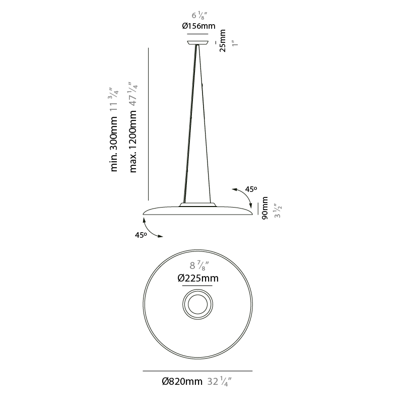 Sonora by Ole – 32 5/16″ x 3 1/2″ Suspension, Acoustic offers quality European interior lighting design | Zaneen Design / Line art