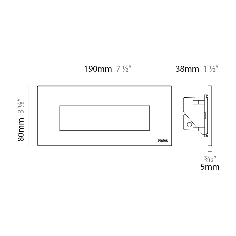Spiare by Platek – 7 1/2″ x 3 1/8″ Recessed, Step Light offers high performance and quality material | Zaneen Exterior