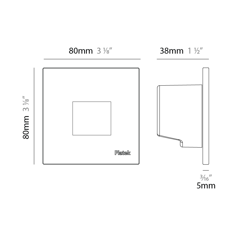 Spiare by Platek – 3 1/8″ x 3 1/8″ Recessed, Step Light offers high performance and quality material | Zaneen Exterior