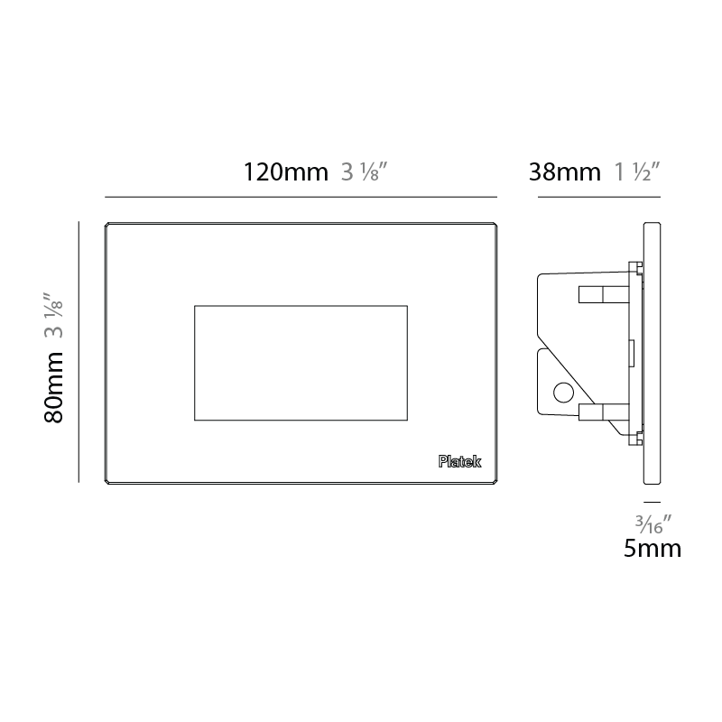 Spiare by Platek – 4 3/4″ x 3 1/8″ Recessed, Step Light offers high performance and quality material | Zaneen Exterior
