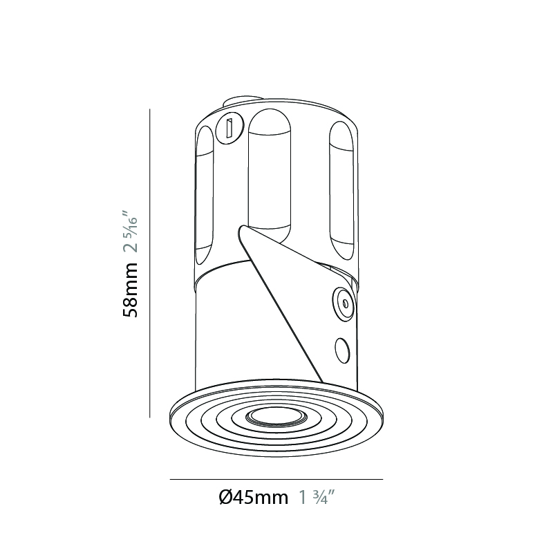 Studio Collection by Prolicht – 1 3/8″ x 3″ Recessed, Downlight offers LED lighting solutions | Zaneen Architectural / Line art