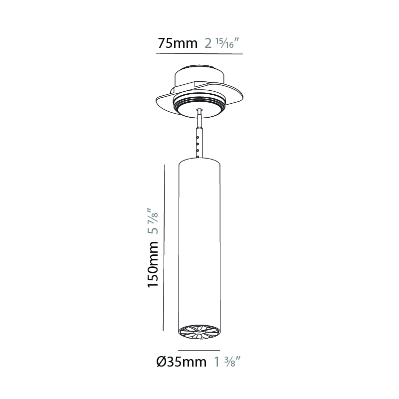 Studio Collection by Prolicht – 1 3/8″ x 5 7/8″ Suspension, Pendant offers LED lighting solutions | Zaneen Architectural