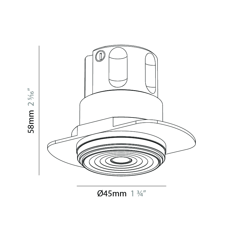 Studio Collection by Prolicht – 1 1/2″ x 2 5/16″ Trimless, Downlight offers LED lighting solutions | Zaneen Architectural / Line art