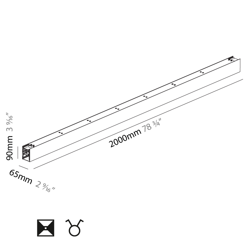 Super-G by Prolicht – 78 3/4″ x 3 9/16″ Suspension, Profile offers LED lighting solutions | Zaneen Architectural