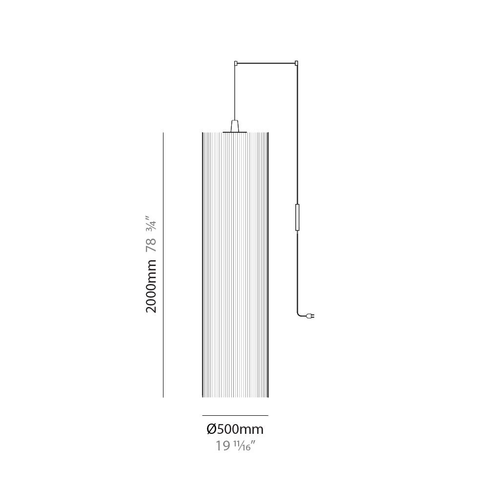 Swing by Fambuena – 19 3/4″ x 78 3/4″ Suspension, Pendant offers quality European interior lighting design | Zaneen Design / Line art