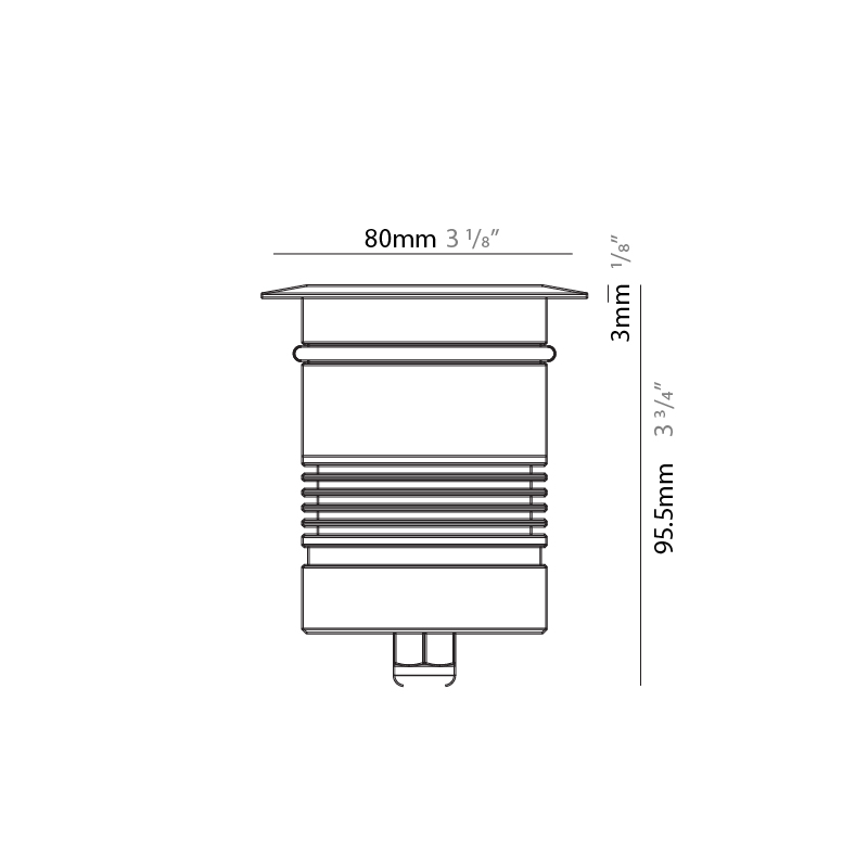 Terra by Zaneen – 3 1/8″ x 3 3/4″ Recessed, Uplight offers high performance and quality material | Zaneen Exterior / Line art