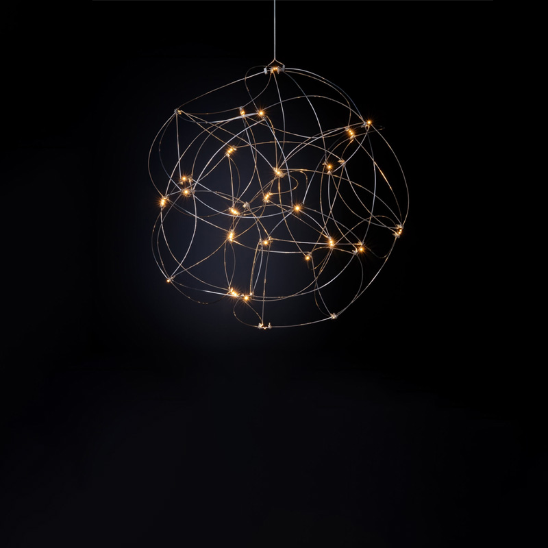 Tess Globe by Quasar – 23 5/8″ x 29 1/2″ Suspension, Ambient offers quality European interior lighting design | Zaneen Design