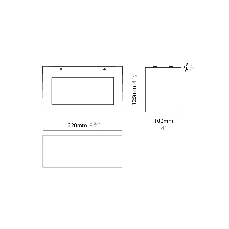 Variant 200 by Side –  x 3 15/16″ Surface, Wall Surface offers high performance and quality material | Zaneen Exterior / Line art