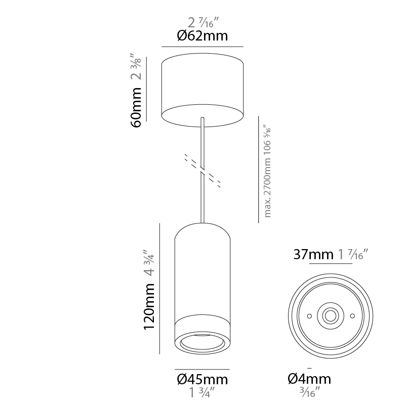 Diversi by Zaneen – 1 3/4″ x 4 3/4″ Suspension, Pendant offers high performance and quality material | Zaneen Exterior