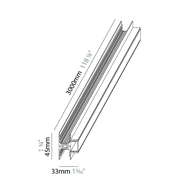 Viavai by Letroh – 118 1/8″ x 1 3/4″ Surface, Linear Profiles offers LED lighting solutions | Zaneen Architectural