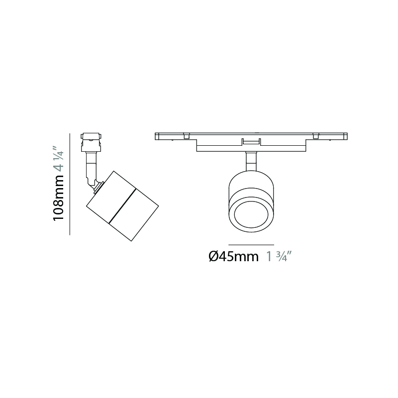 Viavai by Letroh – 1 3/4″ x 4 1/4″ Track, Spots offers LED lighting solutions | Zaneen Architectural