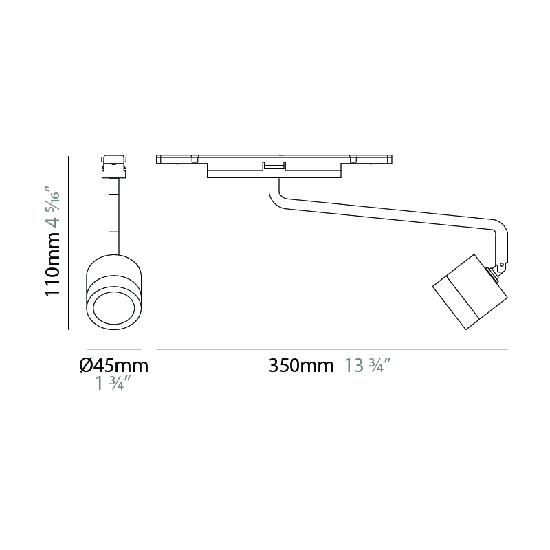 Viavai by Letroh – 1 3/4″ x 4 5/16″ Track, Spots offers LED lighting solutions | Zaneen Architectural