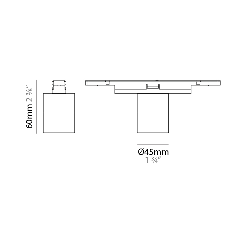 Viavai by Letroh – 1 3/4″ x 2 3/8″ Track, Downlight offers LED lighting solutions | Zaneen Architectural