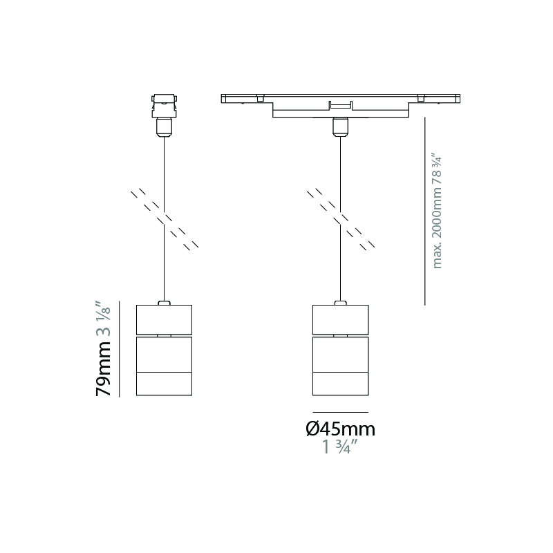 Viavai by Letroh – 1 3/4″ x 3 1/8″ Track, Pendant offers LED lighting solutions | Zaneen Architectural