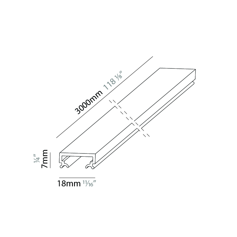 Viavai by Letroh – 1118 1/8″ x 1/4″ , Linear Profiles offers LED lighting solutions | Zaneen Architectural