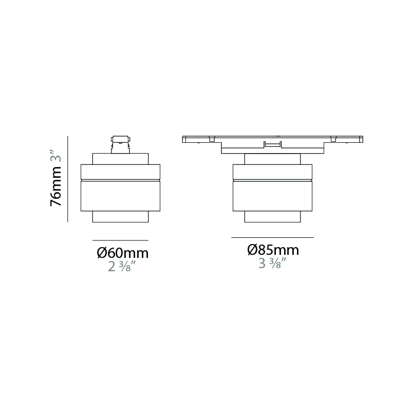 Viavai by Letroh – 3 3/8″ x 3″ Track, Downlight offers LED lighting solutions | Zaneen Architectural