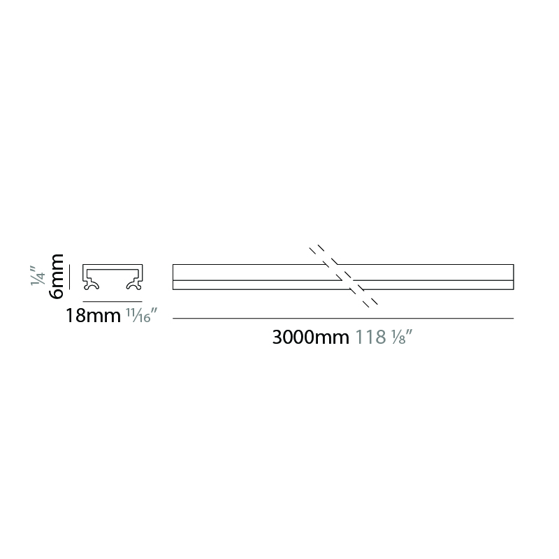 Viavai by Letroh – 1118 1/8″ x 1/4″ , Linear Profiles offers LED lighting solutions | Zaneen Architectural