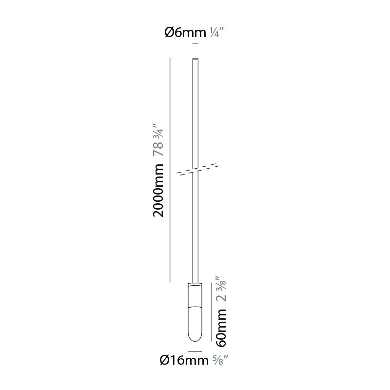 Vieni Giu by Knikerboker – 1/4″ x 59 1/16″ Suspension, Pendant offers quality European interior lighting design | Zaneen Design / Line art
