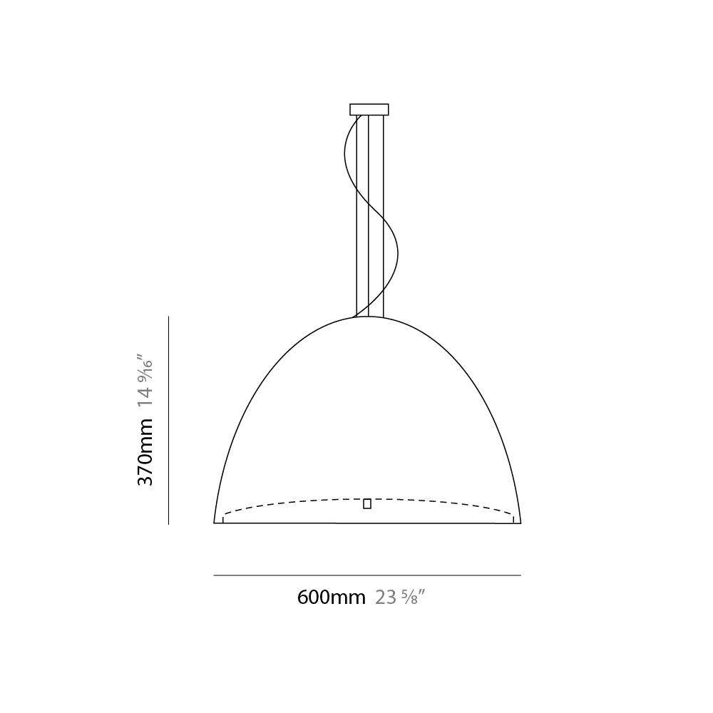 Willy by Panzeri – 23 5/8″ x 14 5/8″ Suspension, Pendant offers quality European interior lighting design | Zaneen Design