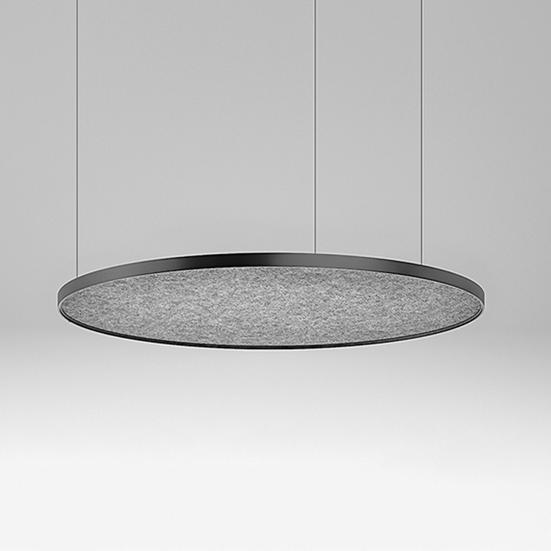 Zero Round Acoustic by Panzeri – 38 9/16″ x 1 3/16″ Suspension, Acoustic offers quality European interior lighting design | Zaneen Design