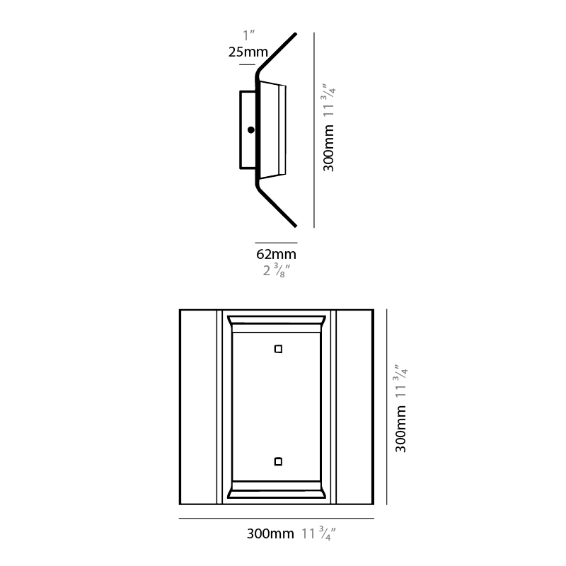 Zero4 by Side – 11 3/4″ Surface, Wall Surface offers quality European interior lighting design | Zaneen Design / Line art