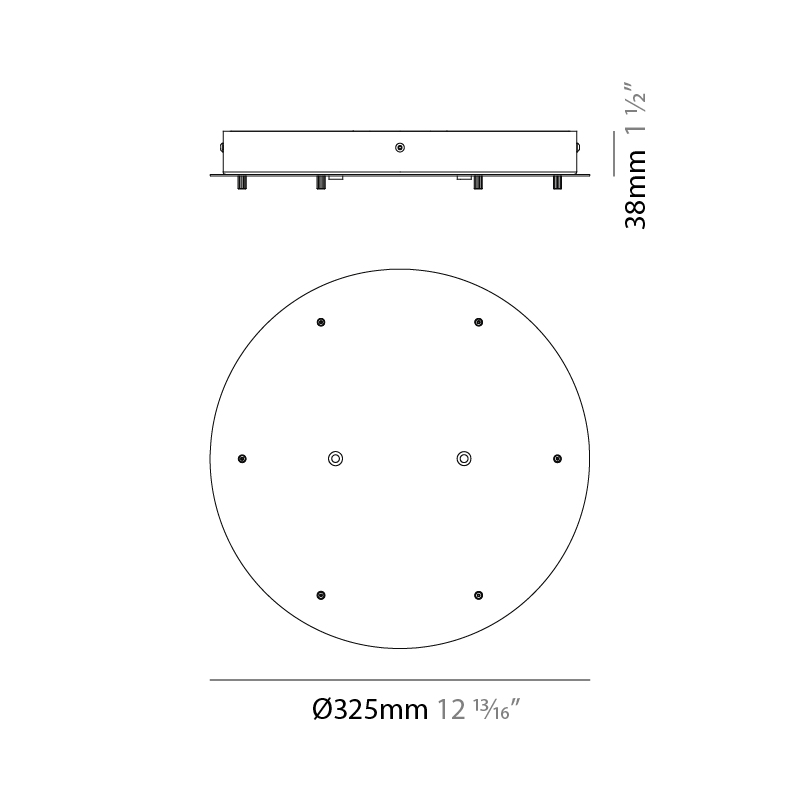 Zero Round by Panzeri – 12 13/16″ x 1 1/2″ Suspension, Pendant offers quality European interior lighting design | Zaneen Design