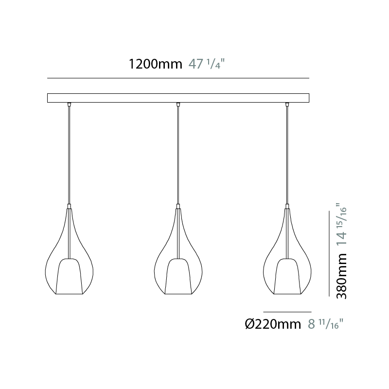 Zoe by Cangini & Tucci – 47 1/4″ x 11″ Suspension, Pendant offers quality European interior lighting design | Zaneen Design