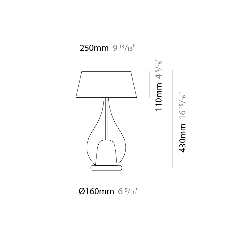 Zoe by Cangini & Tucci – 9 13/16″ x 16 15/16″ Portable, Ambient offers quality European interior lighting design | Zaneen Design