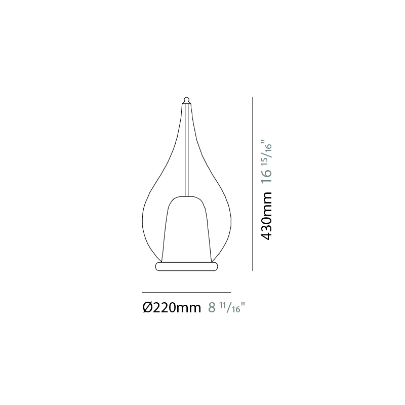 Zoe by Cangini & Tucci – 8 11/16″ x 16 15/16″ Portable, Ambient offers quality European interior lighting design | Zaneen Design