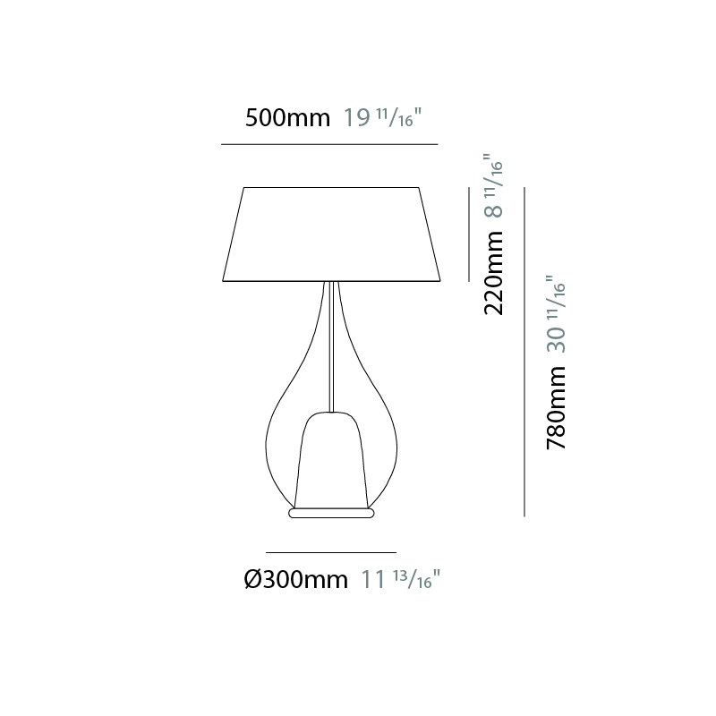 Zoe by Cangini & Tucci – 19 11/16″ x 30 11/16″ Portable, Ambient offers quality European interior lighting design | Zaneen Design