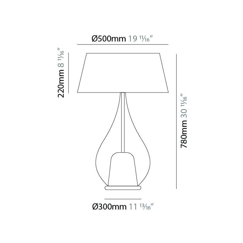 Zoe by Cangini & Tucci – 19 11/16″ x 30 11/16″ Portable, Ambient offers quality European interior lighting design | Zaneen Design