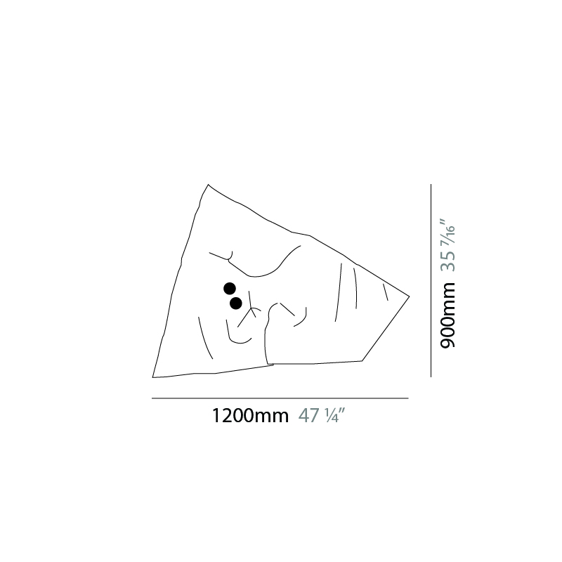 Zona D'ombra by Knikerboker – 17 1/4″ x 35 7/16″ Surface, Wall Surface offers quality European interior lighting design | Zaneen Design