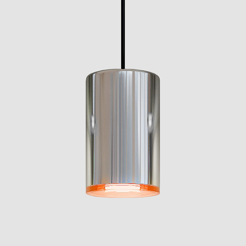 Can by Quasar - Design suspension ceiling pendant family of cylinder LED lamps with five colored acrylic lenses