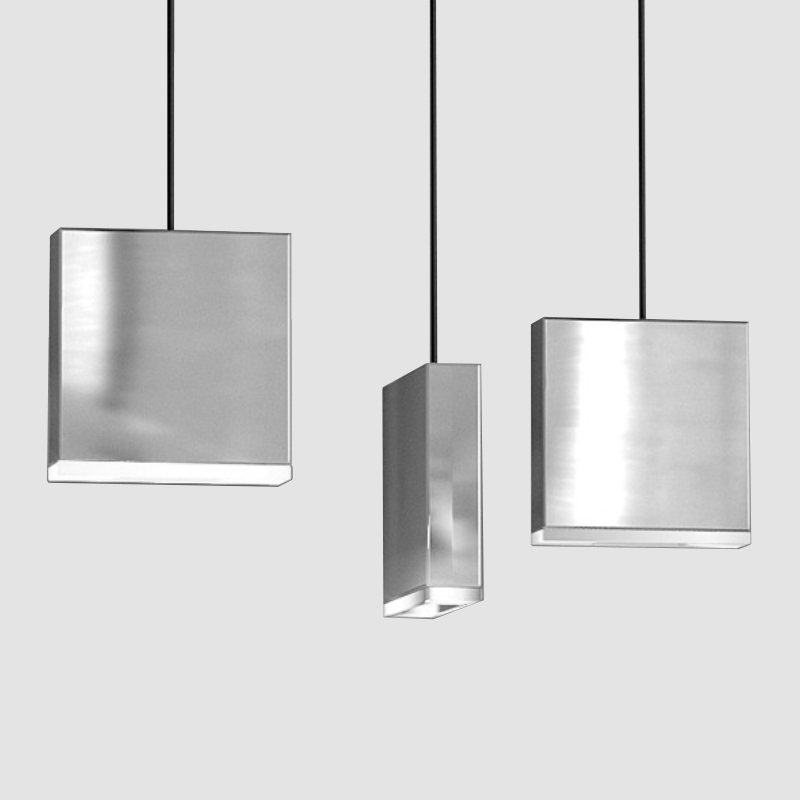 Match by Quasar - Cubic design suspension light with the option of single pendants or multiple along with a linear canopy