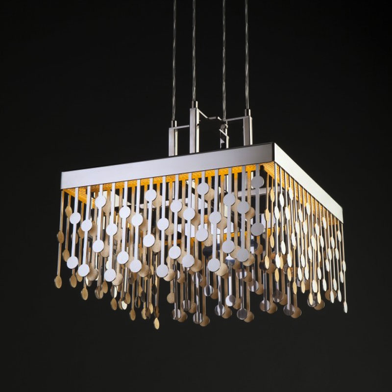 Melody by Quasar - Suspension lamp with LED strips along the perimeter of the fixture