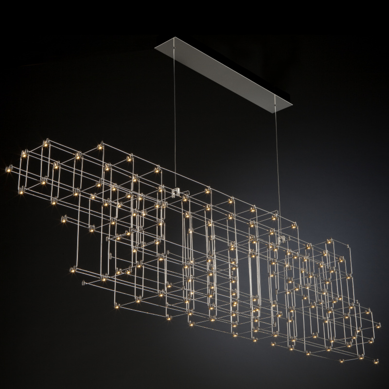 Orion by Quasar - Suspended geometric cubic sculpture lights