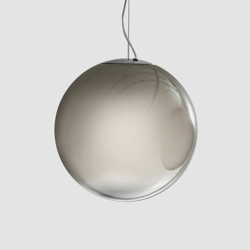 Smoke by Panzeri - Suspension lamp with blown glass globes shade smokey effect finishes