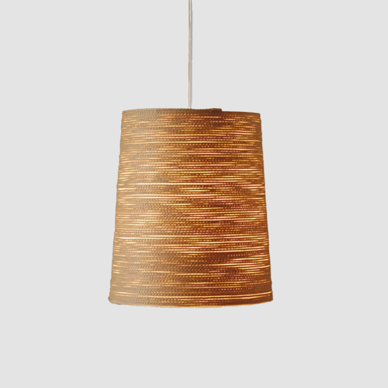 Tali by Fambuena - Suspension lamp wrapped with fabric cord in beige 