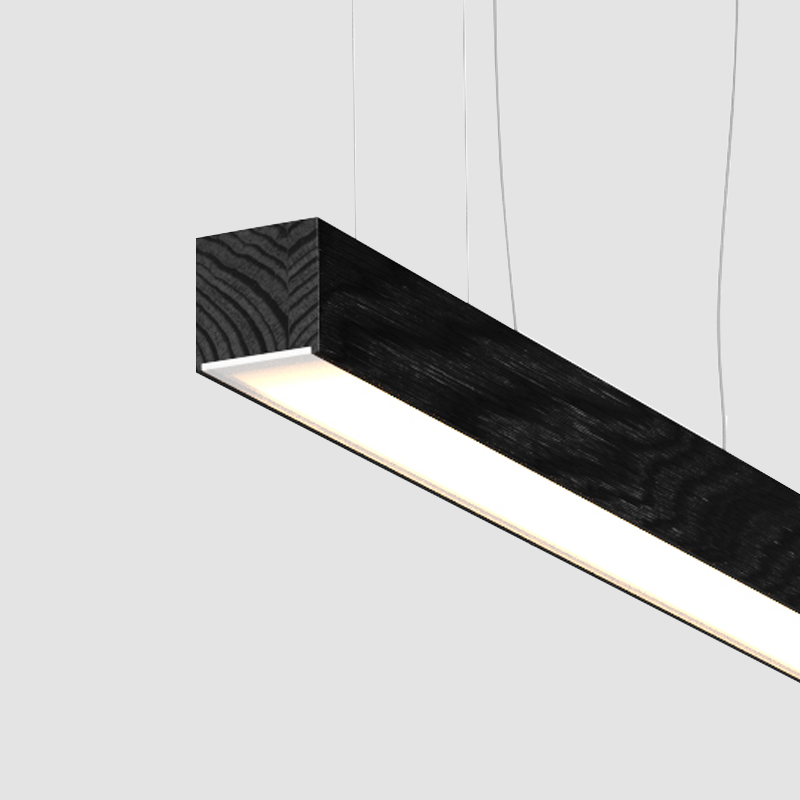Woodlin by Tunto - linear profile either Portable, Surface and Suspension lighting handmade of wood