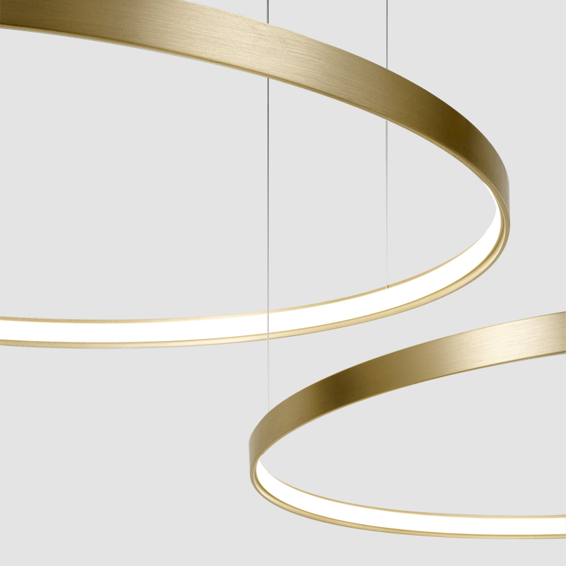 Zero Shapes by Panzeri - Minimalist ring profile system with inner light, as suspension or surface